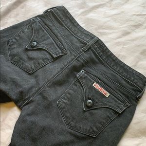 Black Hudson straight cut jeans.